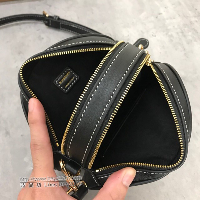 Burberry專櫃新款女包 巴寶莉黑色全小牛仔皮圓形Louise路易絲包  db1185